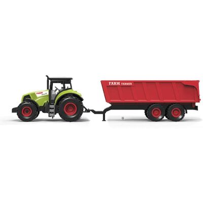 Rappa traktor plastový so zvukom a svetlom s červenou vlečkou Rappa traktor plastový so zvukom a svetlom s červenou vlečkou