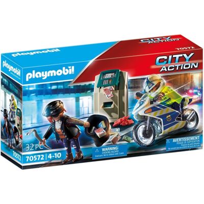 Playmobil 70572 Policajná motorka: Prenasledovanie lupiča Playmobil 70572 Policajná motorka: Prenasledovanie lupiča