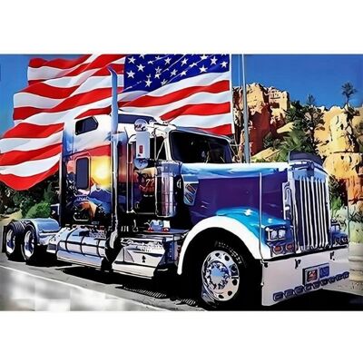 Norimpex Americké auto s vlajkou 30 × 40 cm Norimpex Americké auto s vlajkou 30 × 40 cm