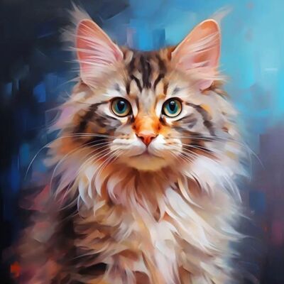 Norimpex Mramorovaná mačka 30 × 40 cm Norimpex Mramorovaná mačka 30 × 40 cm
