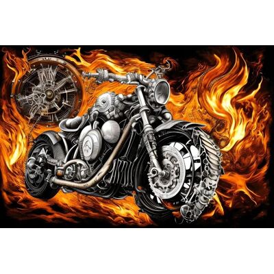 Norimpex Motorka s plameňmi 30 × 40 cm Norimpex Motorka s plameňmi 30 × 40 cm