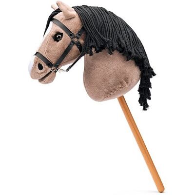 Faunica Hobby horse Lady Anne, hnedo-béžová kobyla s mihalnicami na tyči, povrázková hriva Faunica Hobby horse Lady Anne, hnedo-béžová kobyla s mihalnicami na tyči, povrázková hriva