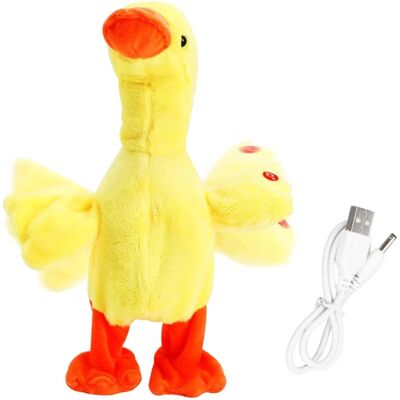 Plush Interaktívna plyšová hračka Kačka spievajúca pohybujúca sa USB 35 cm Plush Interaktívna plyšová hračka Kačka spievajúca pohybujúca sa USB 35 cm