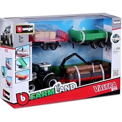 Bburago Valtra N174 s doplnkami (darčekové balenie) Bburago Valtra N174 s doplnkami (darčekové balenie)