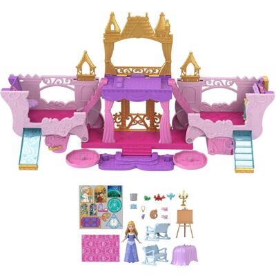 Mattel Disney Princess Koč a zámok 2 v 1 s malou bábikou Aurorou Mattel Disney Princess Koč a zámok 2 v 1 s malou bábikou Aurorou