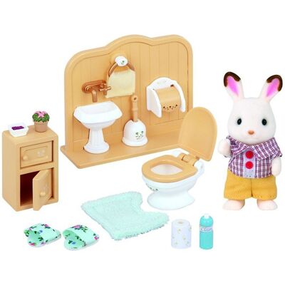 Sylvanian Families Nábytok chocolate zajačikov – brat a umyváreň Sylvanian Families Nábytok chocolate zajačikov – brat a umyváreň