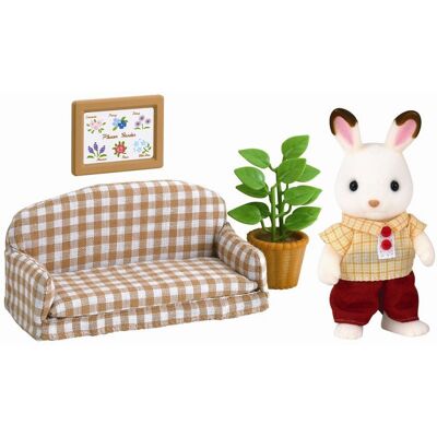 Sylvanian Families Nábytok chocolate zajačikov – tatko na pohovke Sylvanian Families Nábytok chocolate zajačikov – tatko na pohovke