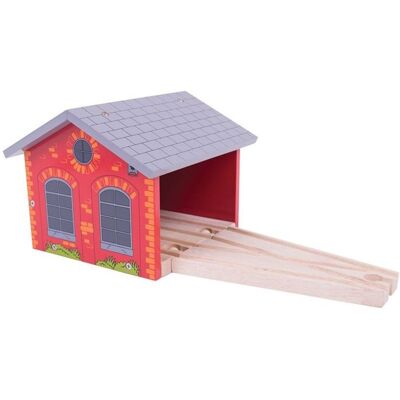 Bigjigs Toys Bigjigs Tehlové depo pre dva vláčiky Bigjigs Toys Bigjigs Tehlové depo pre dva vláčiky