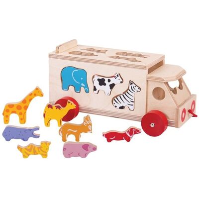 Bigjigs Toys - Auto so zvieratkami Bigjigs Toys - Auto so zvieratkami