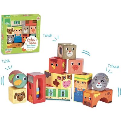 MPK Toys Vilac Hrkajúce kocky farma MPK Toys Vilac Hrkajúce kocky farma