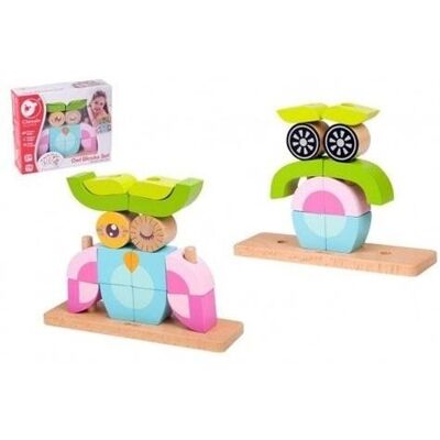 Teddies Vkladačka Sovie drevo 19 ks Teddies Vkladačka Sovie drevo 19 ks