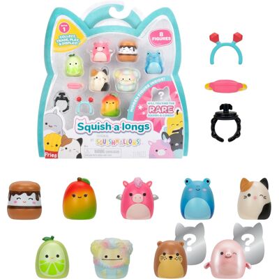 Jazwares Squishmallows – Squish-a-longs zberateľské mini figúrky s doplnkami 8 ks, 1 tajomná postavička – Joann Jazwares Squishmallows – Squish-a-longs zberateľské mini figúrky s doplnkami 8 ks, 1 tajomná postavička – Joann