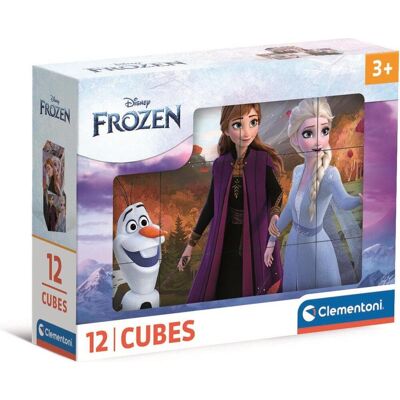 CLEMENTONI Obrázkové kocky Ľadové kráľovstvo, 12 kociek CLEMENTONI Obrázkové kocky Ľadové kráľovstvo, 12 kociek