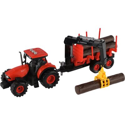 Teddies Traktor Zetor s vlekom a nákladným ramenom na zotrvačník Teddies Traktor Zetor s vlekom a nákladným ramenom na zotrvačník