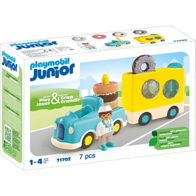 Playmobil 71702 Junior: Bláznivý Donut Truck s funkciou ukladania a triedenia Playmobil 71702 Junior: Bláznivý Donut Truck s funkciou ukladania a triedenia