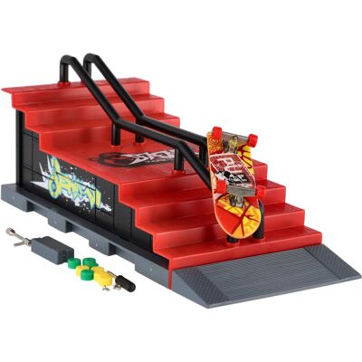 Teddies Skatepark – Skateboard prstový skrutkovací s rampou Teddies Skatepark – Skateboard prstový skrutkovací s rampou
