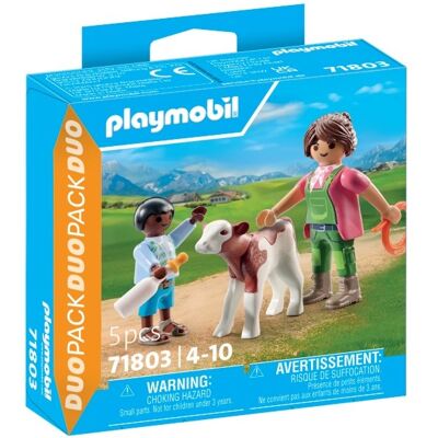 Playmobil 71803 DuoPack Farmárka s dieťaťom a teliatkom Playmobil 71803 DuoPack Farmárka s dieťaťom a teliatkom