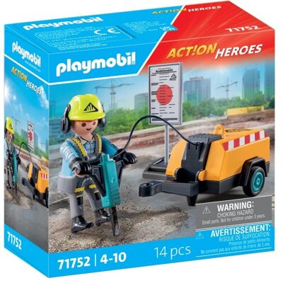 Playmobil 71752 Stavebný robotník so zbíjačkou Playmobil 71752 Stavebný robotník so zbíjačkou