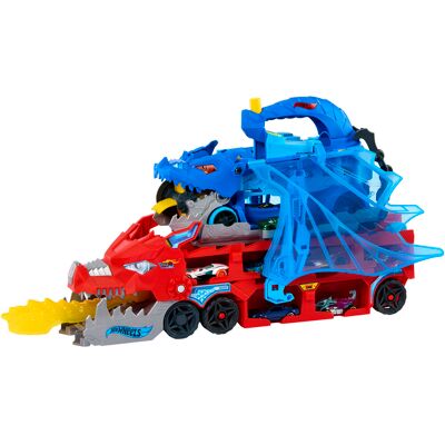 Mattel Hot Wheels City Ultimátny dračí ťahač, 2 angličáky Mattel Hot Wheels City Ultimátny dračí ťahač, 2 angličáky