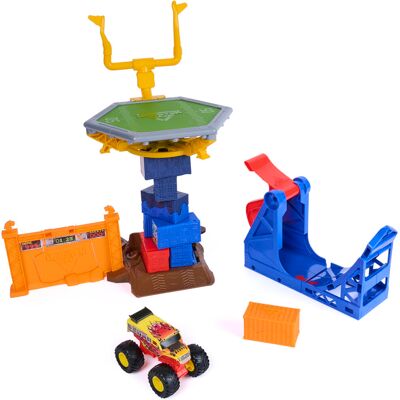 Spin Master Monster Jam – Sada s trampolínou a opravovacím autom, 1 : 64 Spin Master Monster Jam – Sada s trampolínou a opravovacím autom, 1 : 64