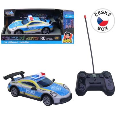 Made Policajné auto na diaľkové ovládanie, so svetlom, na batérie, 20 cm Made Policajné auto na diaľkové ovládanie, so svetlom, na batérie, 20 cm