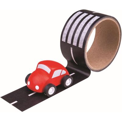 Bigjigs Toys Lepiaca páska Cesta s autíčkom Bigjigs Toys Lepiaca páska Cesta s autíčkom