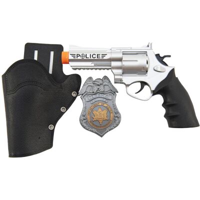 Teddies Policajná pištoľ klepacia 20 cm Teddies Policajná pištoľ klepacia 20 cm