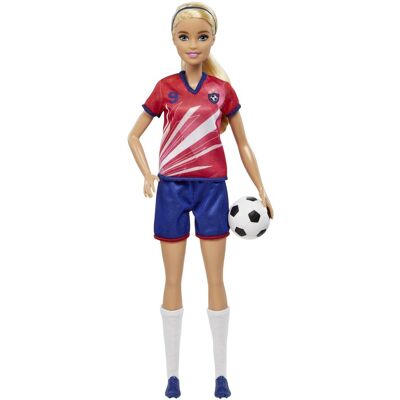 Mattel Barbie Futbalová bábika – Barbie v červenom drese Mattel Barbie Futbalová bábika – Barbie v červenom drese