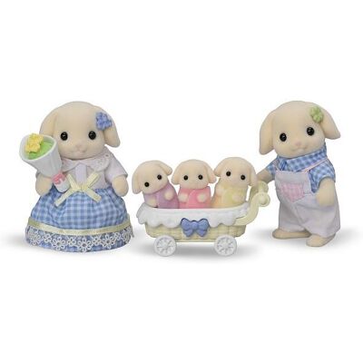 Sylvanian Families Rodina Flora králiky s trojčatami Sylvanian Families Rodina Flora králiky s trojčatami