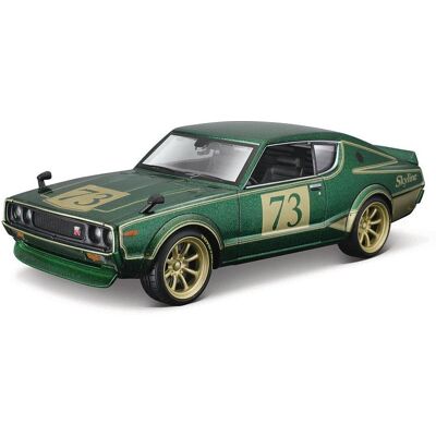 Maisto 1973 Nissan Skyline 2000GT-R (KPGC 110), Tokyo Mods, zelený Maisto 1973 Nissan Skyline 2000GT-R (KPGC 110), Tokyo Mods, zelený