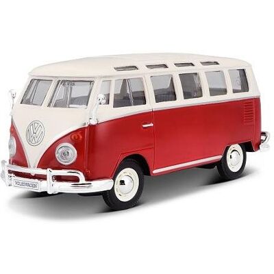 Maisto Volkswagen Van Samba, bielo/červený Maisto Volkswagen Van Samba, bielo/červený