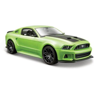Maisto 2014 Ford Mustang Street Racer matné zelené 1 : 24 Maisto 2014 Ford Mustang Street Racer matné zelené 1 : 24