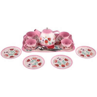 Teddies Čajová súprava riadu s doplnkami v kufríku Teddies Čajová súprava riadu s doplnkami v kufríku