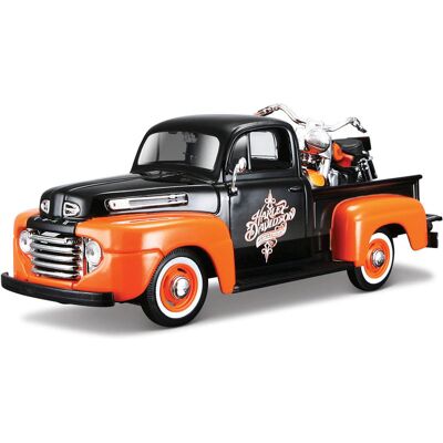 Maisto Ford F-1 Pickup 1948 s FLH Duo Glide 1958 1:24 Maisto Ford F-1 Pickup 1948 s FLH Duo Glide 1958 1:24