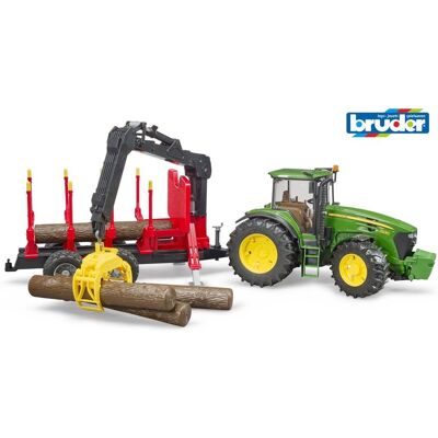 Bruder Lesné vozidlá – John Deere s lesným prívesom a kladami Bruder Lesné vozidlá – John Deere s lesným prívesom a kladami
