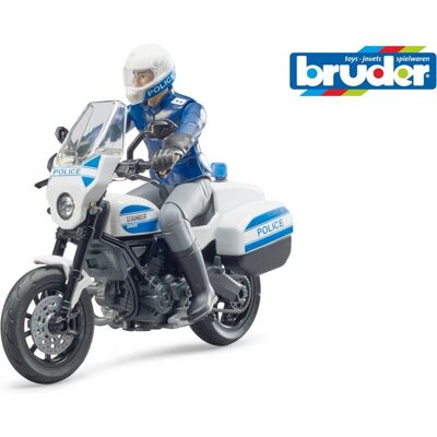 Bruder Pohotovostné vozidlá – Bworld policajná motorka Scrambler Ducati a policajt Bruder Pohotovostné vozidlá – Bworld policajná motorka Scrambler Ducati a policajt