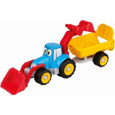 Androni - Veselý traktor s vlečkou – 55 cm Androni - Veselý traktor s vlečkou – 55 cm