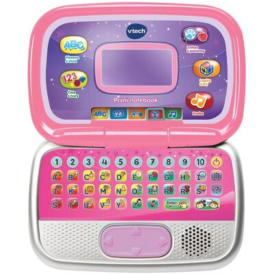 Vtech Prvý notebook – ružový CZ Vtech Prvý notebook – ružový CZ