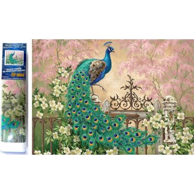 NORIMPEX Páv v záhrade 30 × 40 cm NORIMPEX Páv v záhrade 30 × 40 cm