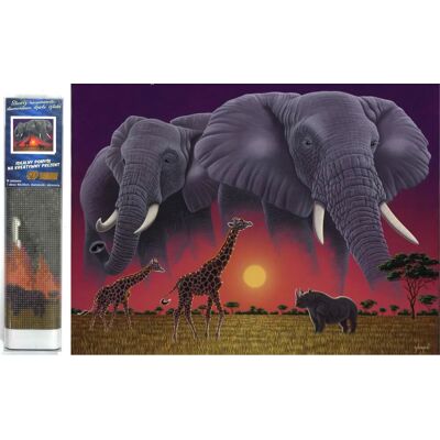 NORIMPEX Slony na savane 30 × 40 cm NORIMPEX Slony na savane 30 × 40 cm