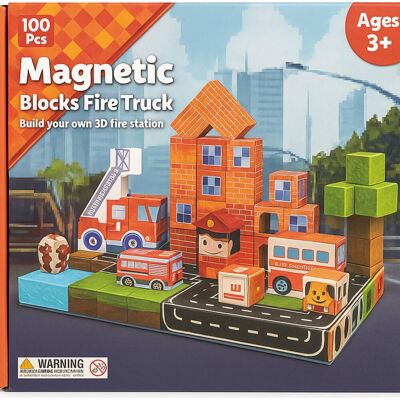 Norimpex Magnetická stavebnica Hasiči v meste 100 ks Norimpex Magnetická stavebnica Hasiči v meste 100 ks