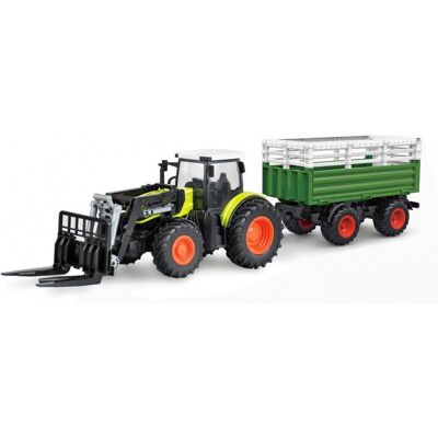 Amewi RC Traktor čelný nakladač s XL príslušenstvom, svetlá, zvuk, 1:24 Amewi RC Traktor čelný nakladač s XL príslušenstvom, svetlá, zvuk, 1:24
