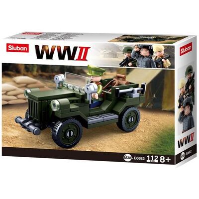 Sluban WWII M38-B0682 Sovietske terénne vozidlo GAZ 67 Sluban WWII M38-B0682 Sovietske terénne vozidlo GAZ 67