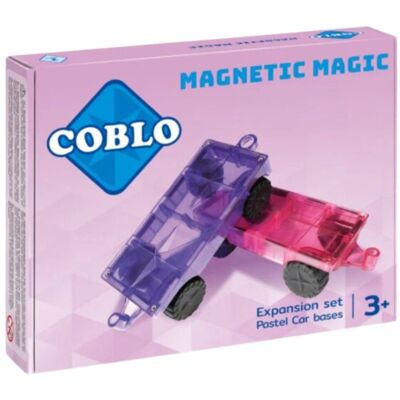 Coblo Magnetická stavebnica podvozok pre autá – 2 ks PASTEL Coblo Magnetická stavebnica podvozok pre autá – 2 ks PASTEL