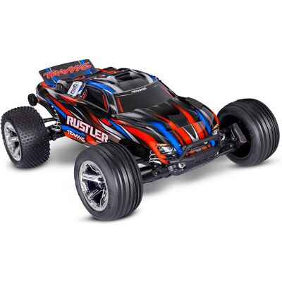 Traxxas Rustler 1:10 BL-2s RTR červený Traxxas Rustler 1:10 BL-2s RTR červený