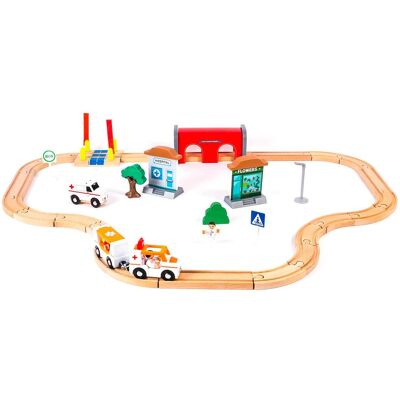 Aga4Kids Drevená vláčiková dráha DS5647 Aga4Kids Drevená vláčiková dráha DS5647