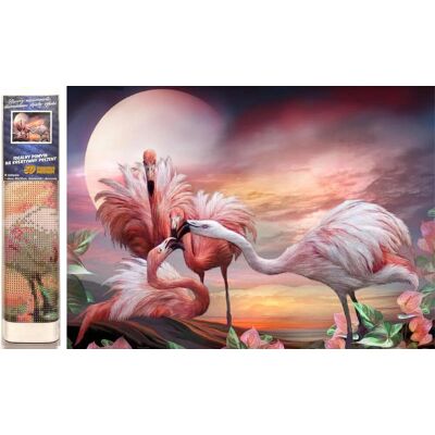Norimpex Ružoví plameniaky 30 × 40 cm Norimpex Ružoví plameniaky 30 × 40 cm