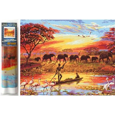 Norimpex Slonie stádo 30 × 40 cm Norimpex Slonie stádo 30 × 40 cm