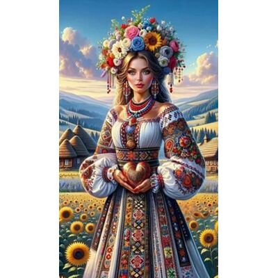 Norimpex Dievča so slnečnicami 30 × 40 cm Norimpex Dievča so slnečnicami 30 × 40 cm