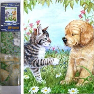 Norimpex Šteňa a mačiatko 30 × 40 cm Norimpex Šteňa a mačiatko 30 × 40 cm